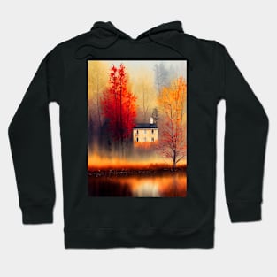 Colorful Autumn Landscape Watercolor 12 Hoodie